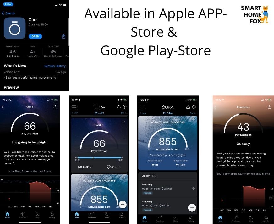 Oura App is available for download in the App Store